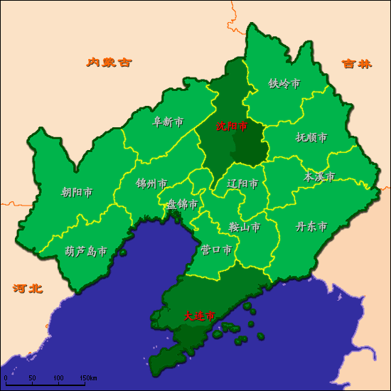 遼寧地図