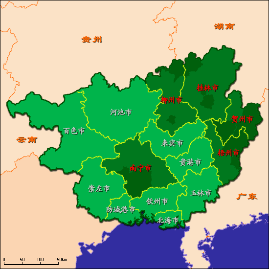 廣西地図