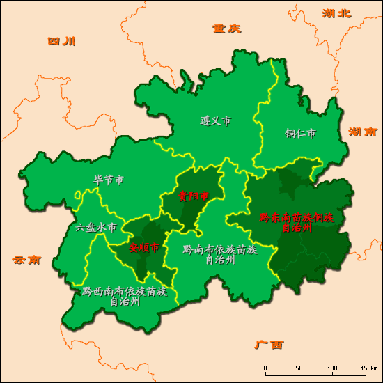 貴州地図