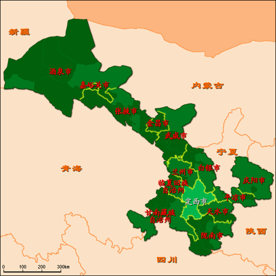 甘粛地図