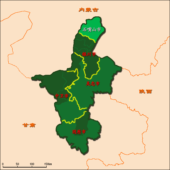 寧夏地図